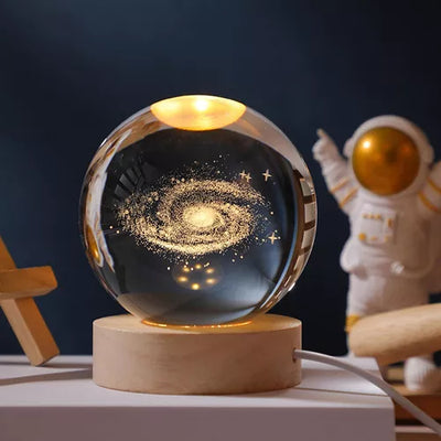 Lampe sphère en cristal 3D