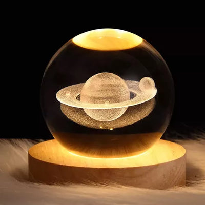 Lampe sphère en cristal 3D