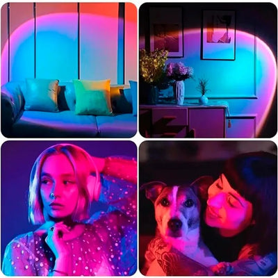 Projecteur de coucher de soleil décoratif à LED avec télécommande