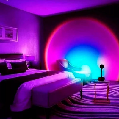 Projecteur de coucher de soleil décoratif à LED avec télécommande
